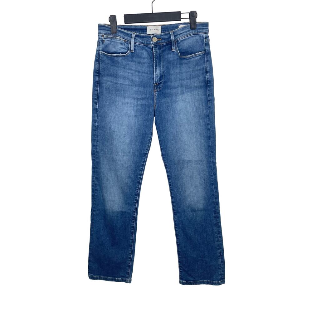 Frame Womens Jeans Size 30 Blue Denim Le High Straight Leg Medium Wash